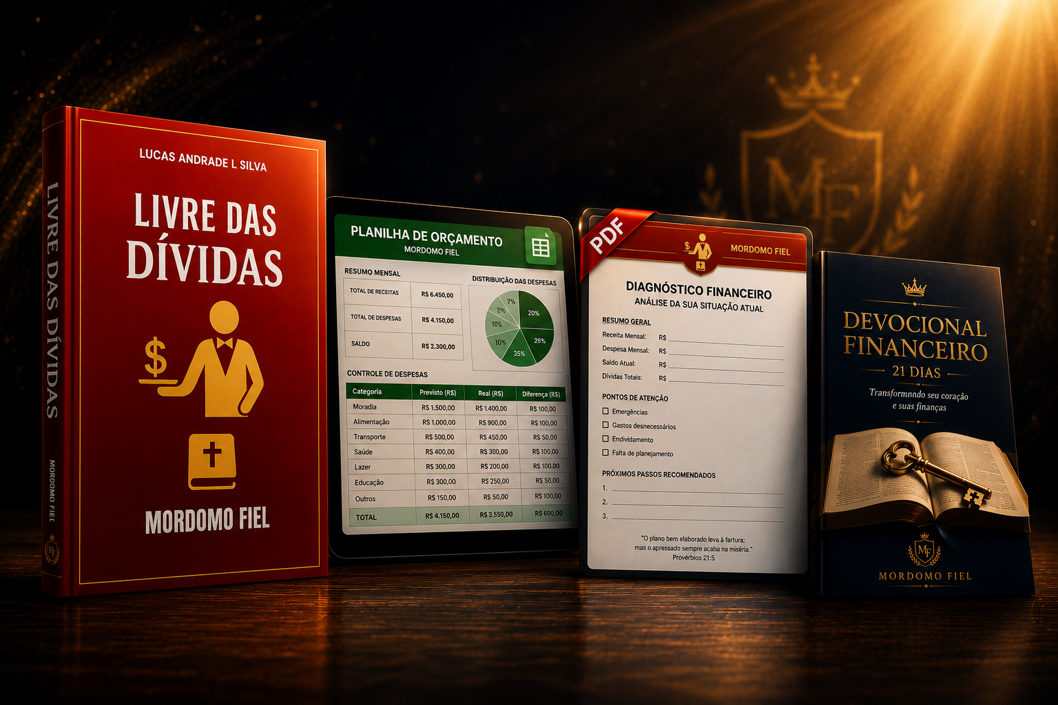 Livro Livre das Dívidas destacado com os bônus da jornada.